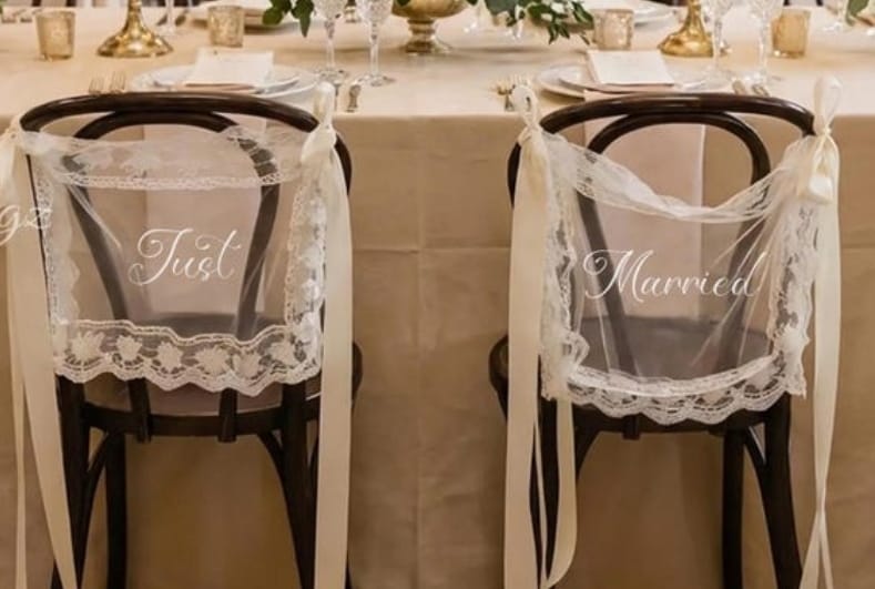 Gelin Damat Sandalye Tülü